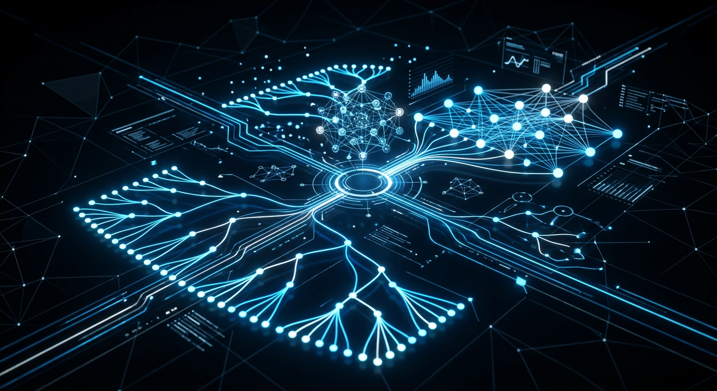 Custom AI model development neural network visualization