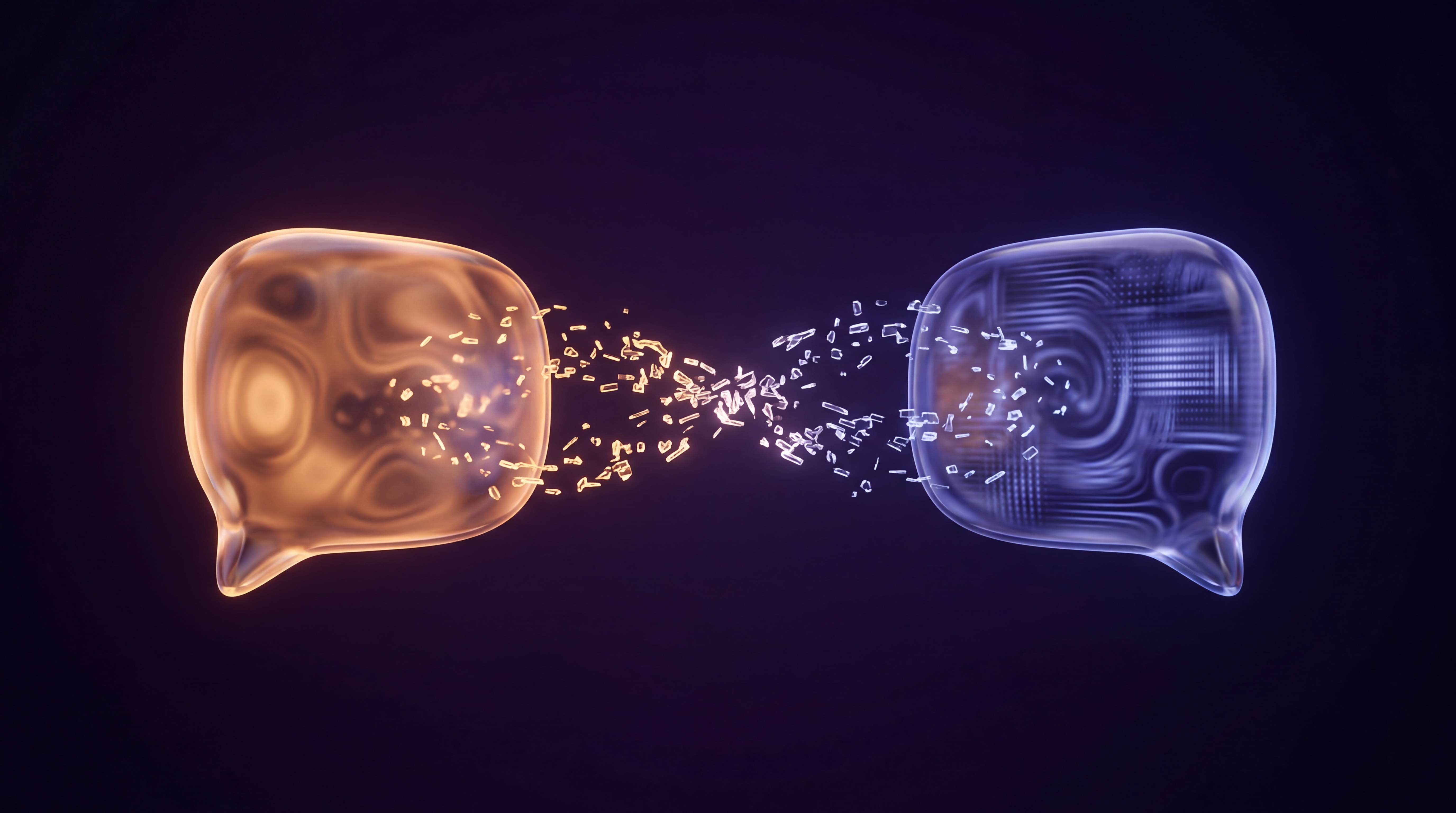 AI chatbot and virtual assistant holographic conversation visualization